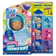 thumbnail image 1 of Baby Alive Baby Grows Up Walmart Exclusive, 1 Growing Doll Toy, 14 Party Surprises, 1 of 8