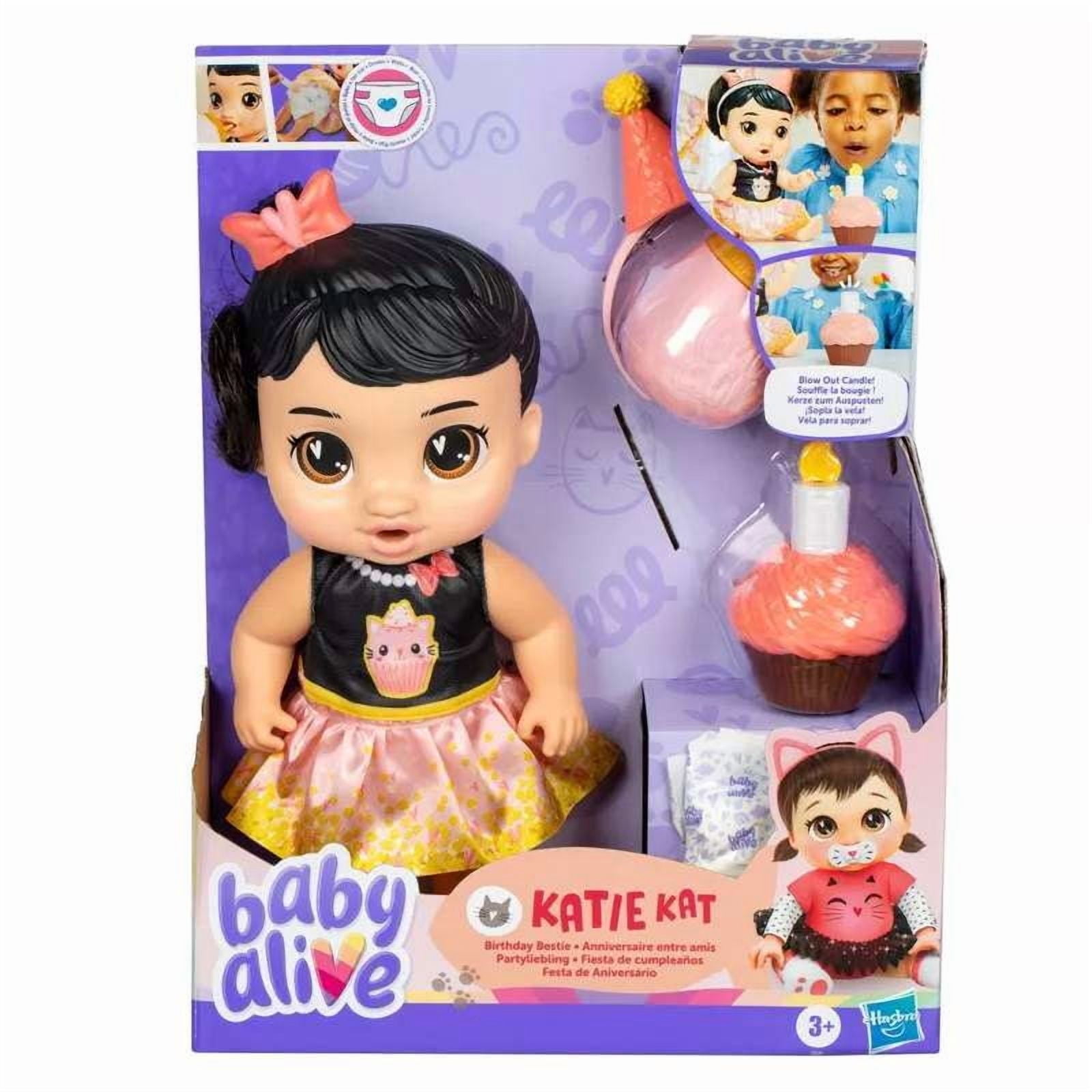 Baby Alive Birthday Bestie Katie Kat Doll by Hasbro – Interactive