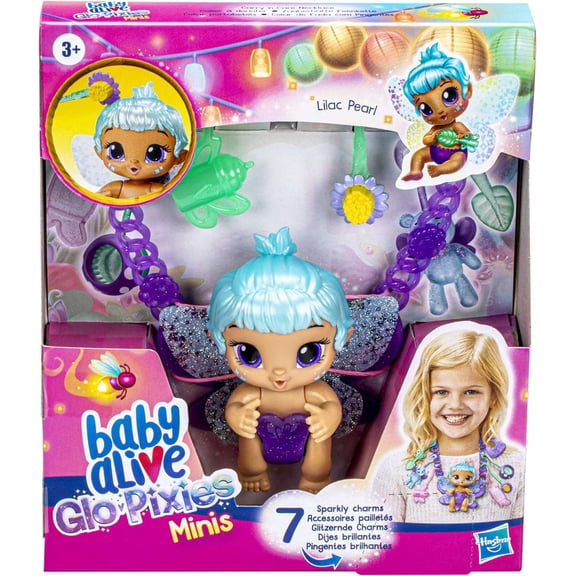 Baby Alive Carry 'n Care Necklace Lilac Pearl Mini Doll