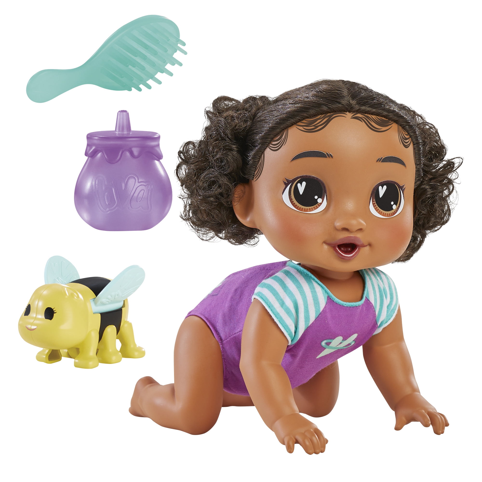 Baby Alive Crawl 'n Play Tilly Tinker Doll, Black Hair, Electronic Kids Toys for Girls \u0026 Boys 3+
