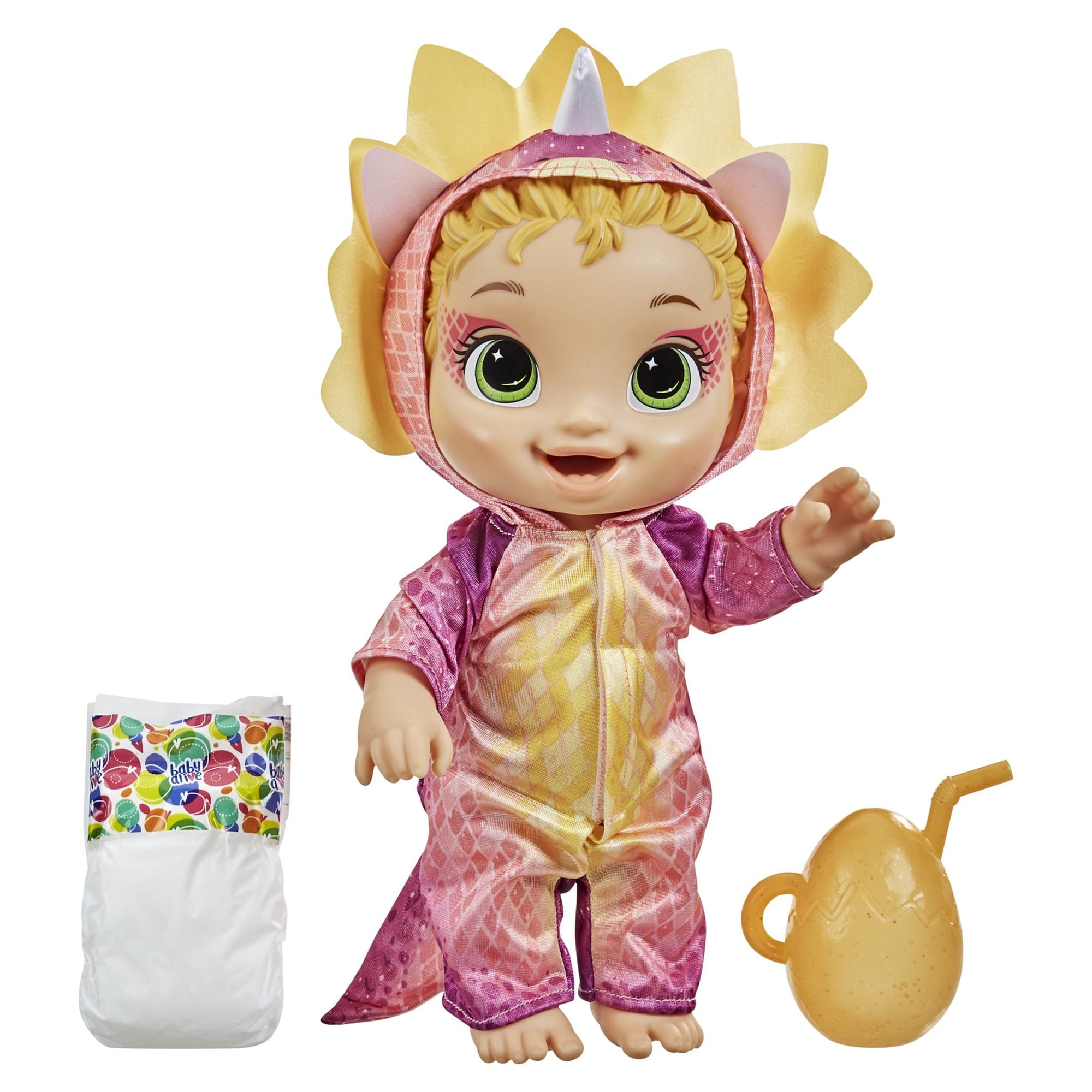 Baby Alive baby alive solid doll food refill, includes 3 doll foods, 1  fork, toy accessories for kids ages 3 years old and up