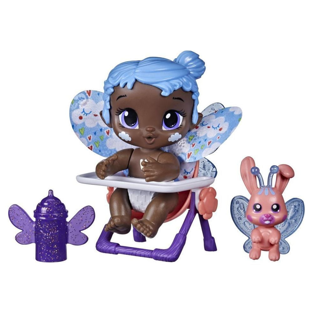 Baby Alive GloPixies Minis Doll, Sky Breeze, Glow-In-The-Dark Pixie Toy, Surprise Friend