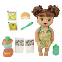 Baby Alive: Magical Mixer Baby 10-Inch Doll Brown Hair, Green Eyes Kids Toy for Boys and Girls