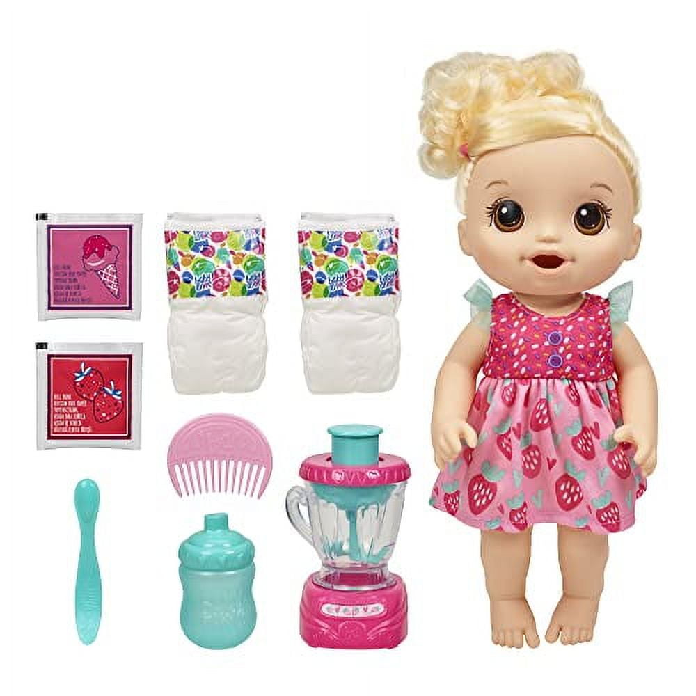 Baby Alive Magical Mixer Baby Doll Strawberry Shake with Blender  Accessories, Drinks, Wets, Eats, Blonde Hair Toy for Children Aged 3 and Up  – TopToy