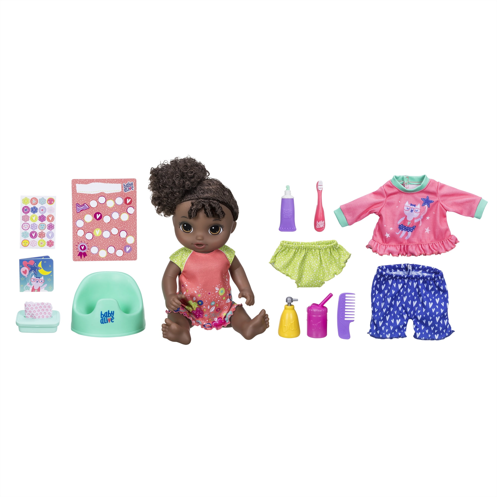 Baby Alive Potty Dance Exclusive Value Pack Black Curly Hair
