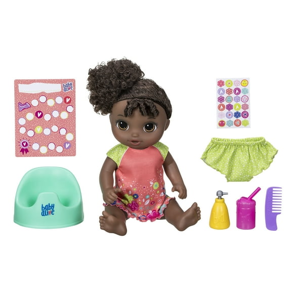 Baby Alive Potty Dance Talking Baby Doll, Black Curly Hair