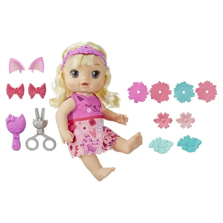 Baby Alive Snip ‘n Style Baby Blonde Hair Talking Doll with Bangs that Grow