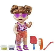 Baby Alive Sunshine Snacks Doll, Eats and "Poops," Waterplay Baby Doll, Ice Pop Mold, Toy for Kids 3 and Up, Brown Hair
