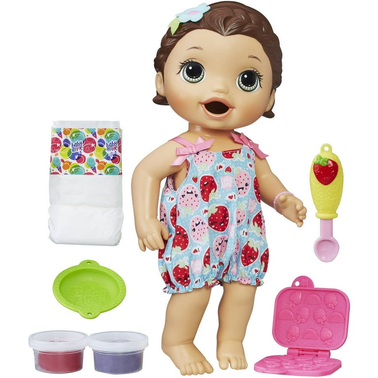 Baby Alive Super Snacks Snackin Lily Brunette Hair Walmart