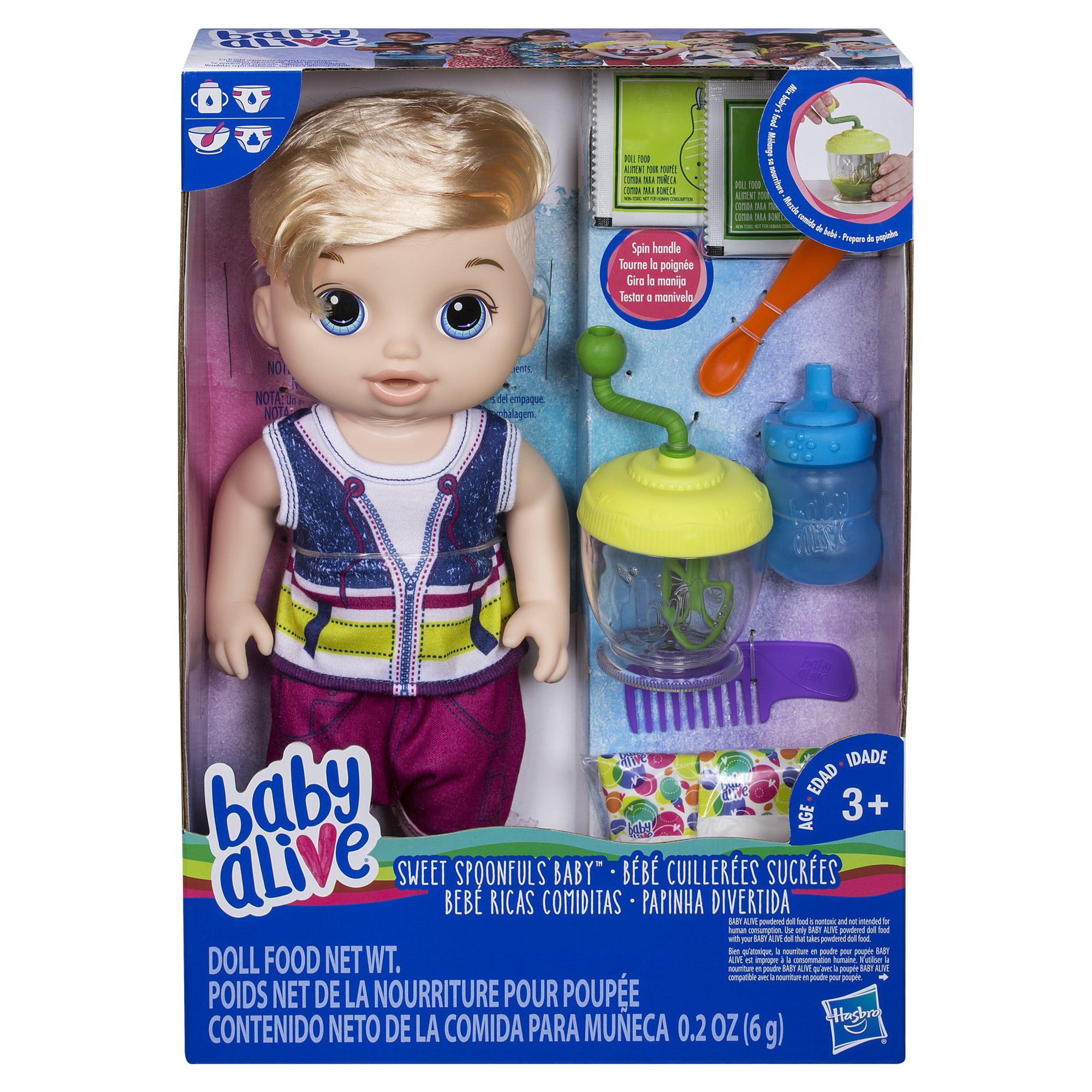 Baby Alive Sweet Spoonfuls Baby Doll Boy Blonde Hair Feeding Blender Baby Alive Sweet Spoonfuls Baby Doll Boy Blonde Hair Feeding Blender