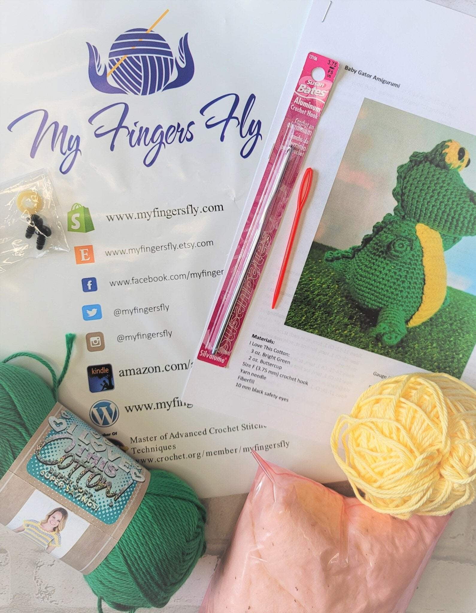 Baby Alligator Amigurumi Crochet Kit