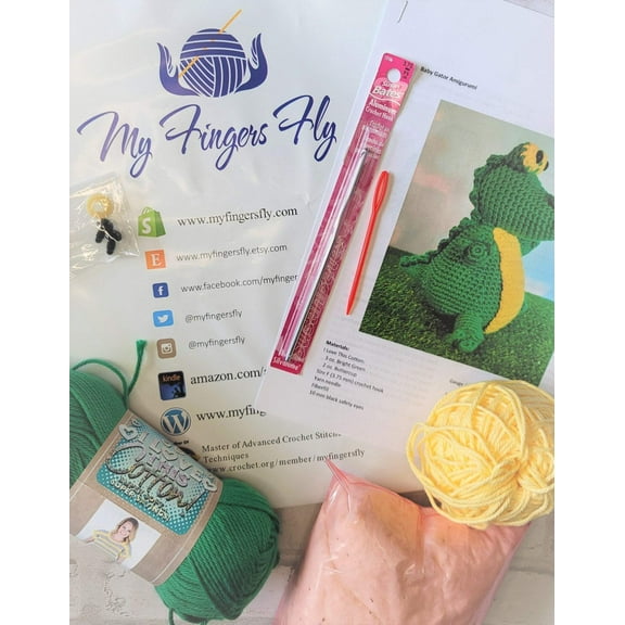 Baby Alligator Amigurumi Crochet Kit
