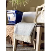 Baby Alpaca Authentic Alpaca Wool Herringbone Solid Throw Soft, Cozy, Peruvian Woven Throw from Peru -Cordillera Volcano
