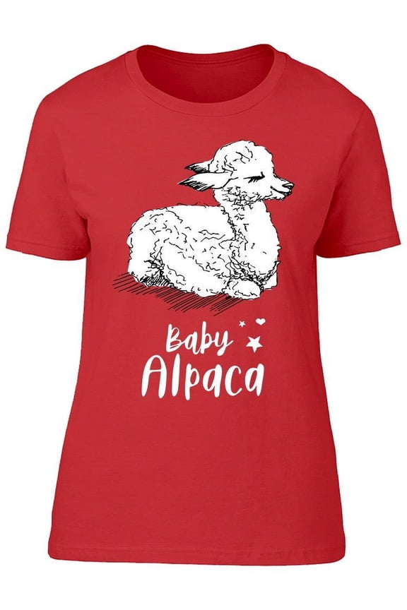 Baby Alpaca Relaxing T-Shirt Women -Image by Shutterstock, Female Medium