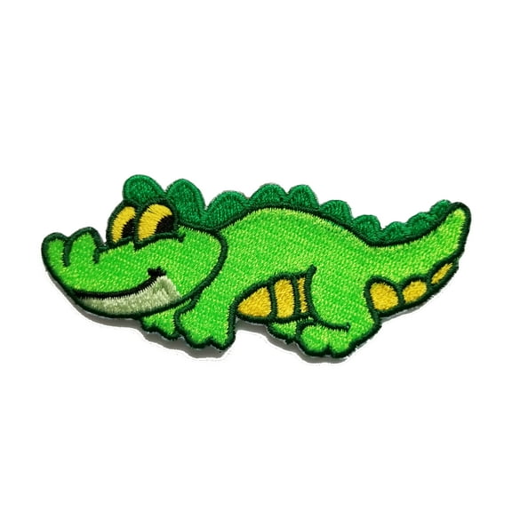 Baby Animal Alligator Fully Embroidered Sew/Iron On Patch 3.5" x 1.5"