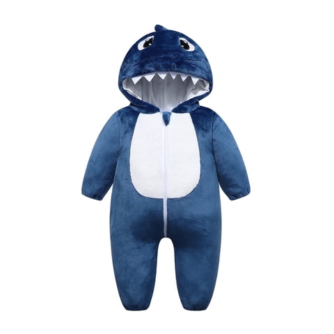 Baby Animal Costume, Plush Hooded Fleece Jumpsuit for Infant Toddler Boys and Girls, Halloween Cosplay