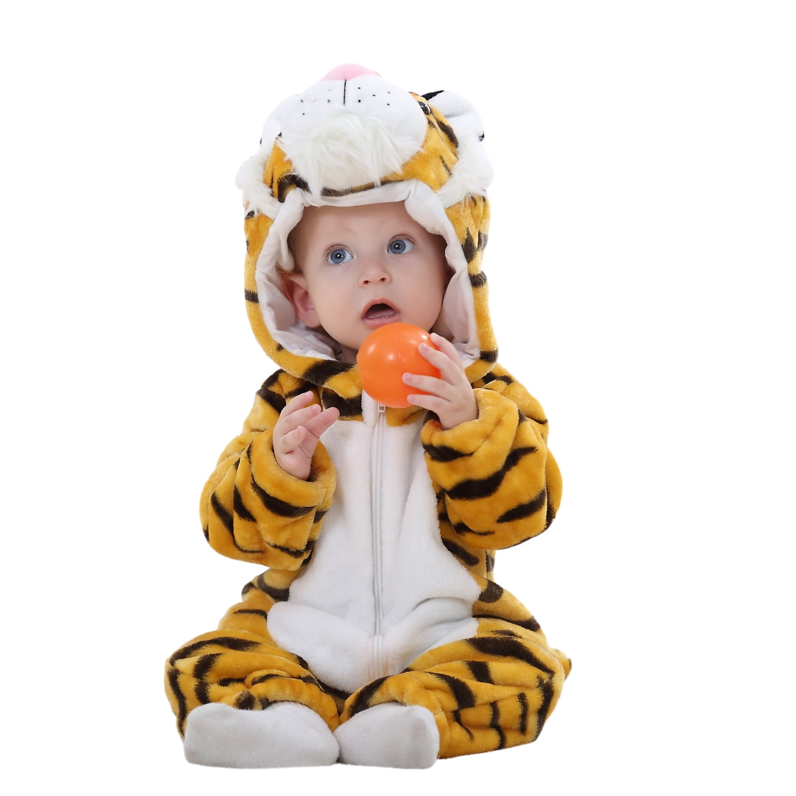 Baby Animal Halloween Costume Unisex Cartoon Hooded Romper Toddler