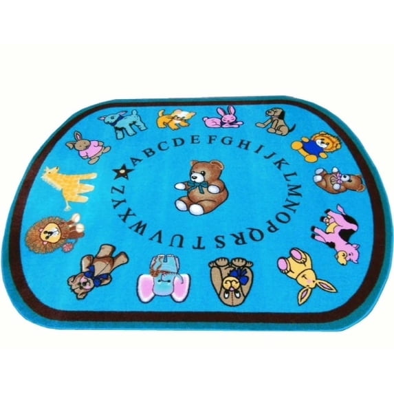 Kids World Carpets Machine-made Tufted Nylon Baby Animals Area Rug (5' x 8') - EXACT SIZE - EXACT SIZE
