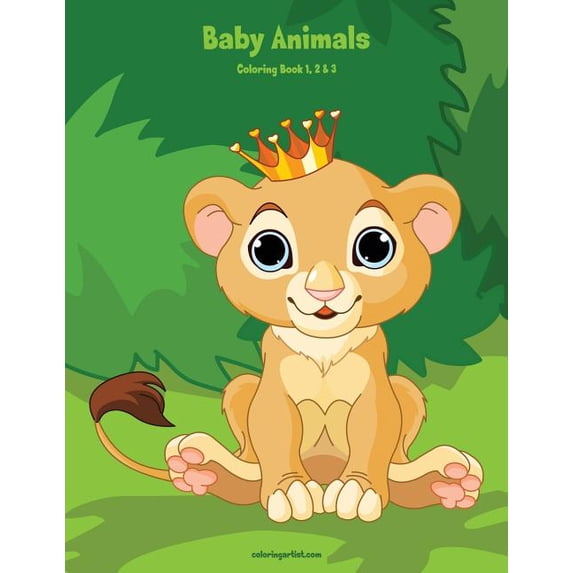 Baby Animals Baby Animals Coloring Book 1, 2 & 3, (Paperback)