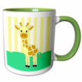 thumbnail image 1 of 3drose, Baby Animals – Giraffe, 11oz Two-tone Green Mug, 1 of 6