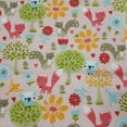 thumbnail image 1 of Baby Animals Woodland Pink Flannel Fabric, 1 of 1