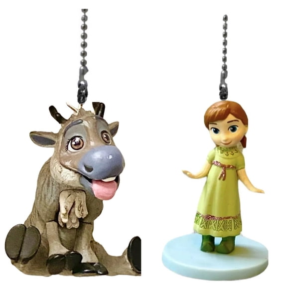 Baby Anna & Sven Toddler Young Fan Lamp Light Pull Chain Pvc Figure Figurine 3
