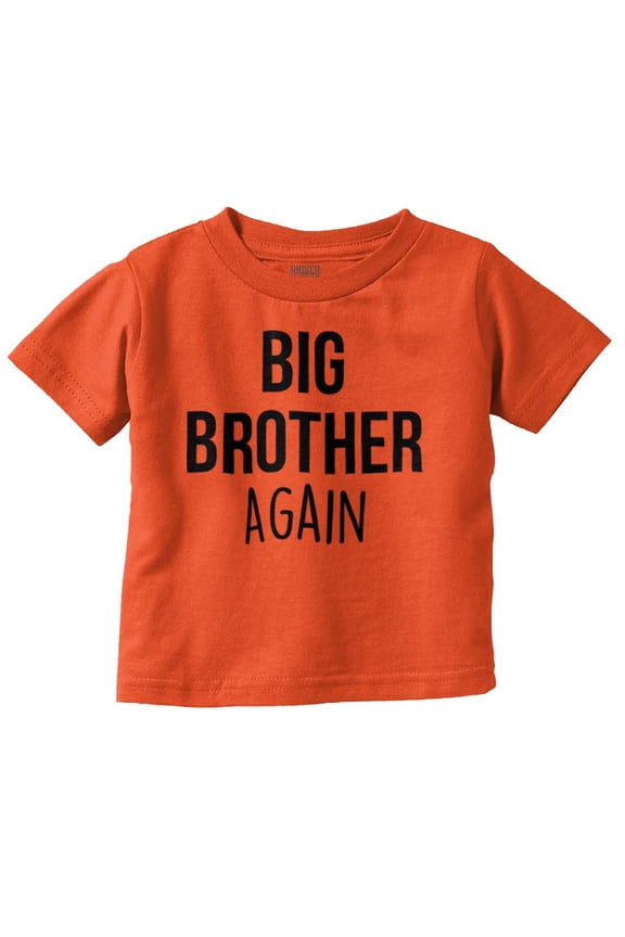 Baby Announcement Oldest Big Brother Youth T Shirt Tee Boys Infant Toddler Brisco Brands 12M