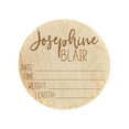 thumbnail image 1 of Baby Announcement Sign, 5.5” Wooden Hello World Newborn Name Sign, Gender-Neutral Welcome Baby Keepsake, Personalized Photo Prop for Boys & Girls, 1 of 2