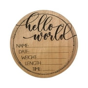 Baby Announcement Sign   6  Wooden Hello World Newborn Name Sign, Hospital Birth Stat Plaque, Gender-Neutral Welcome Baby Keepsake, Personalized Photo Prop for Boys & Girls, Newborn Gift