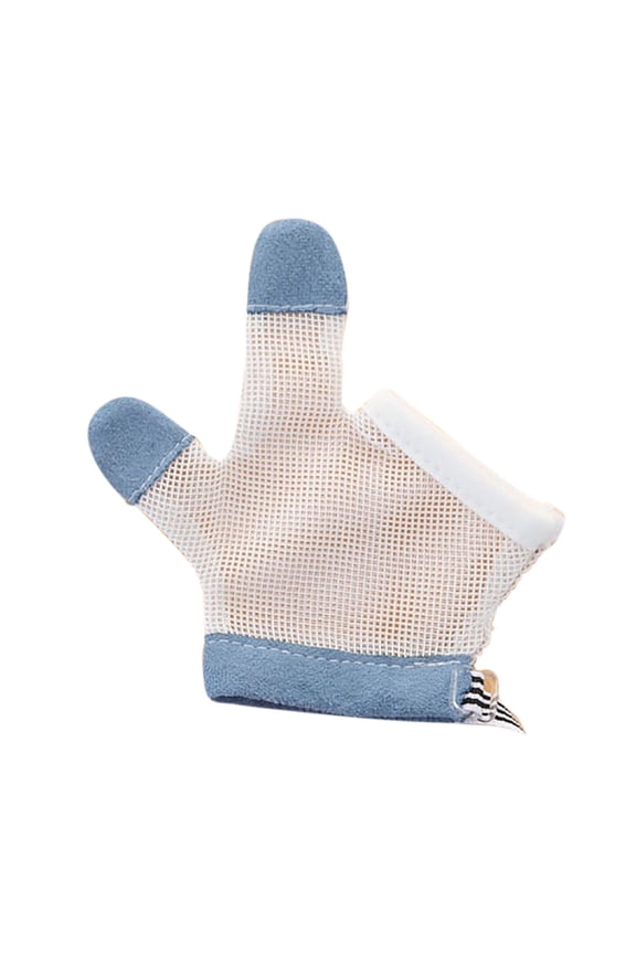 Baby Anti-Scratch Thumb Mittens - Soft Cotton Gloves for Night Feeding Newborn Nail Protection (Blue)