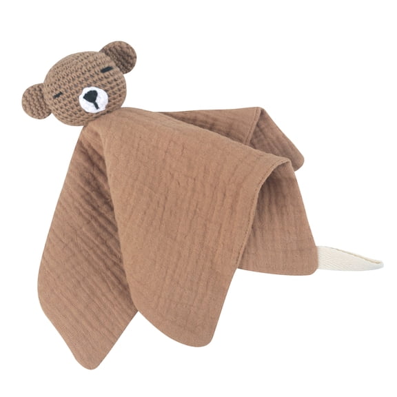 Baby Appease Comforting Towel Cartoon Knitted Bear Burp Cloth Sleep Soothing Toy Pacify Soother Bib for Infant