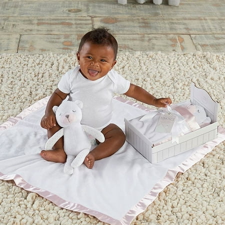 Baby Aspen Infant Solid Polyester Plush Washable Baby Blankets, Crib, Pink