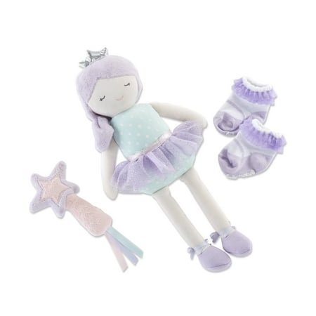 Baby Aspen Phoebe the Fairy Princess Plush Plus Rattle and Socks for Baby
