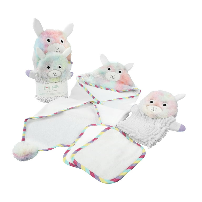 Baby Aspen Rainbow Llama Bath Gift Set 4 Pc Walmart