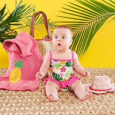 Baby Aspen Tropical Gift Set with Raffia Tote for Mom, 4 pc