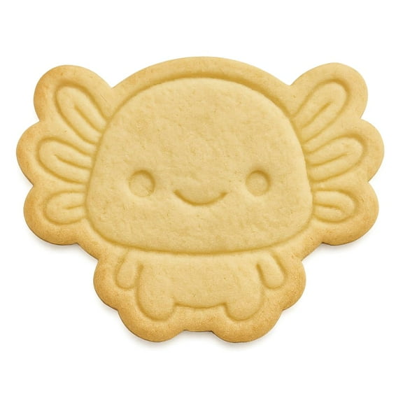 Baby Axolotl Cookie Cutter & Stamp 4x3" for Baking & Fondant Clay Embosser