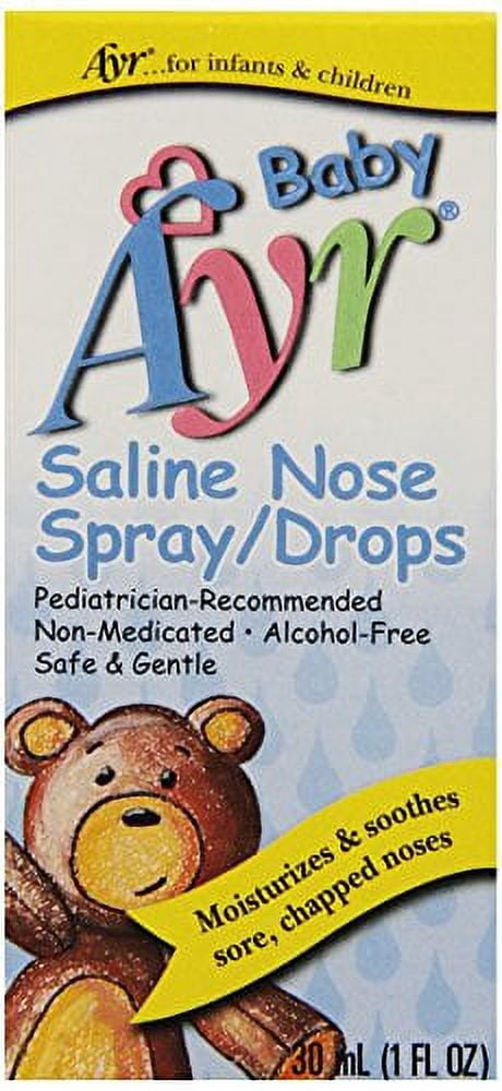 Ayr Baby Saline Nasal Spray/Drops, 1 Oz., 6-Pack