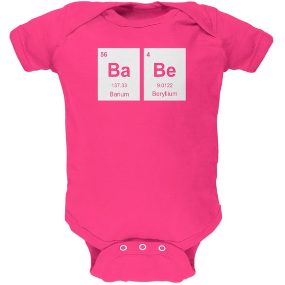 Baby - BaBe Periodic Elements Hot Pink Soft Baby One Piece - 12-18 months
