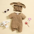 thumbnail image 1 of Baby Baby Boys Girls Easter Outfits Bunny Romper Cotton Cute Bunny Bodysuit With Rabbit Ears Hat Mathing Clothes for Kids 6-12 Months, 1 of 8