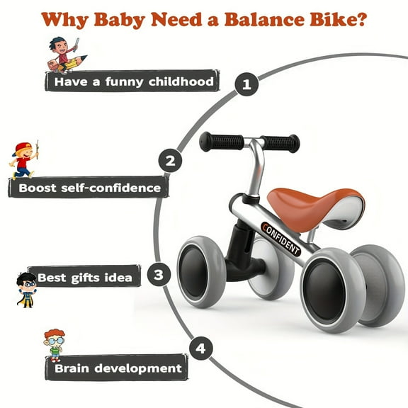 Baby Balance Bike for 1 Year Old Boys Girls, Riding Toys for Toddlers, No Pedal Bicycle, 12-36 Months Kids First Bike, Best Gift for Birthday, Christmas, Halloween
