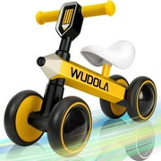 Wudola Baby Balance Bike for Ages 10-36 Months, Toddler Balance Bike with No Pedal, Silence Wheels Ride-on Toy Infant Bike for 1 Year Old Boys Girls Birthday Gift, Yellow