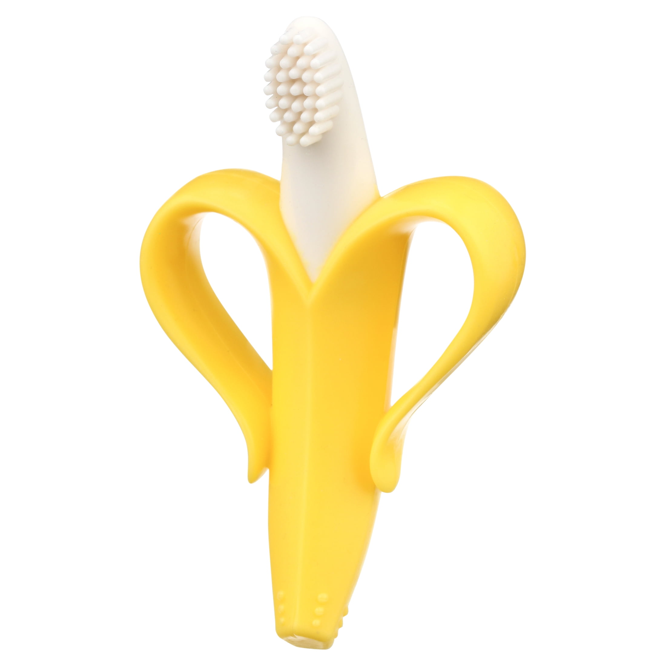 Baby Banana - Silicone infant Training Toothbrush - Yellow, ages 0-12 months
