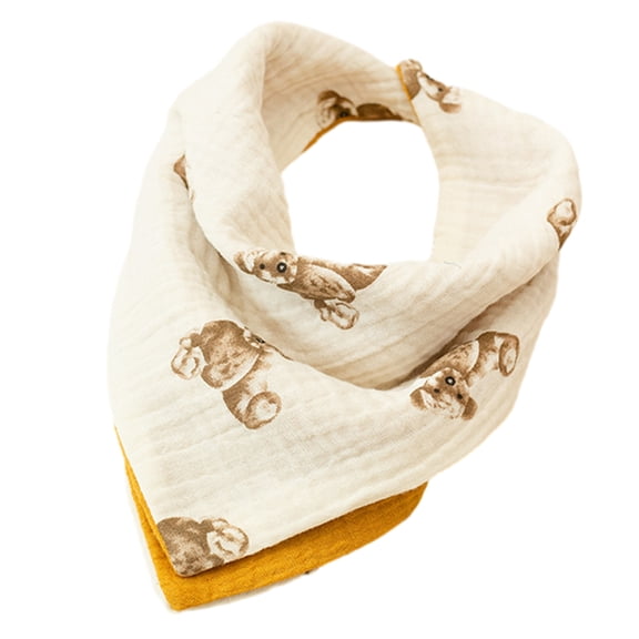 Baby Bandana Bibs Cotton Baby Bibs 4-Layer Baby Drooling Bibs Soft & Absorbent Bibs for Teething Drooling Lightweight