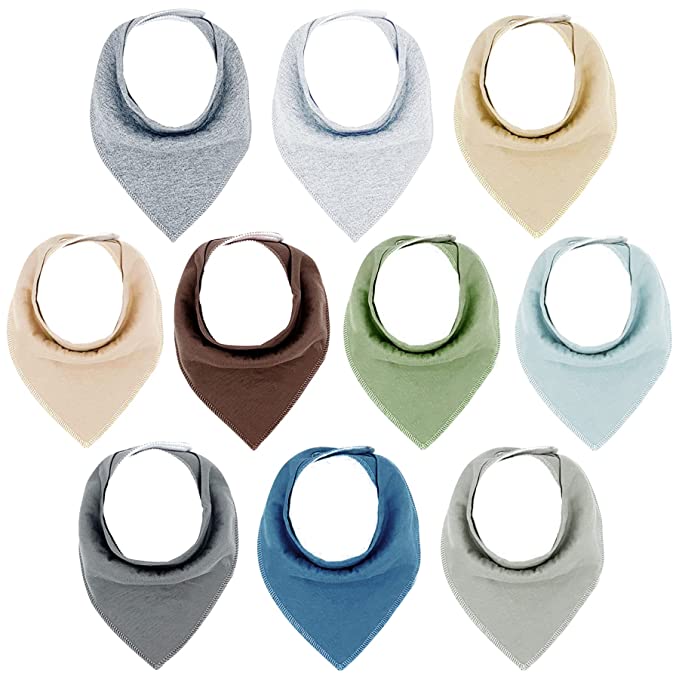 Baby Bandana Drool Bibs for Drooling and Teething 10 Pack Organic Cotton Baby Bibs for Girls