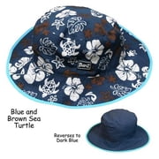 Baby Banz KHRBRT Uv Blue Sea Turtle Reversible Hat Ages - 2-5 Years