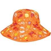 Childrens Sun Hats with UPF 50+ Protection - Reversible UPF 50+ Kids 2-5 years old - Orange Tide