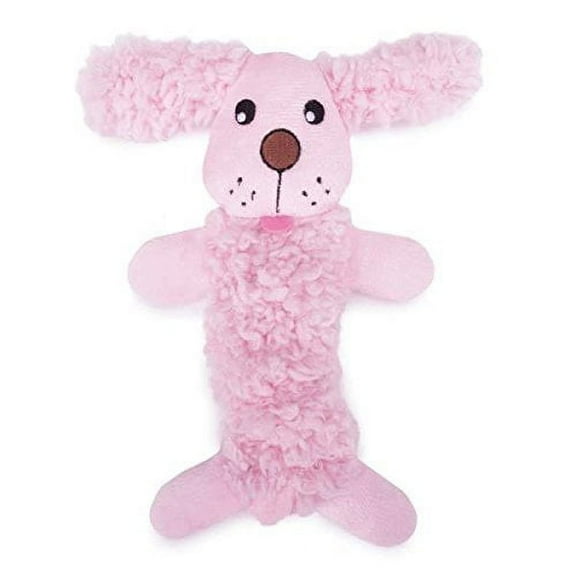 Baby Bark Bungee Stretch Puppy Dog Toys Pink or Blue Soft Plush Toy Small Pups (Pink)