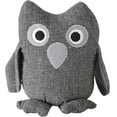 thumbnail image 1 of Baby Barn Owl Door Stopper, Rustic Herringbone Fabric with Gray and Black Details, Applique Eyes, Rustic Woven, Polyester, Sand Filling, Weighted Prop, 8 3/4 Inches Tall, 2.3 Pounds, 1 of 5