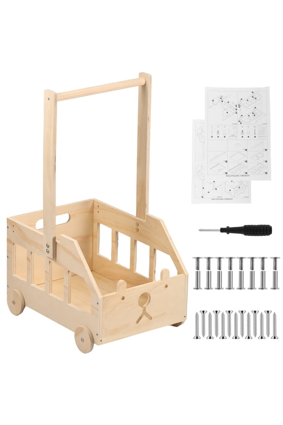 Baby Basket with Adjustable Handle Solid Practical Wood Baby Shower Crate Closet Pretty Baby Shower Gifts Basket Welcome Baby Storage Crate for New Parents