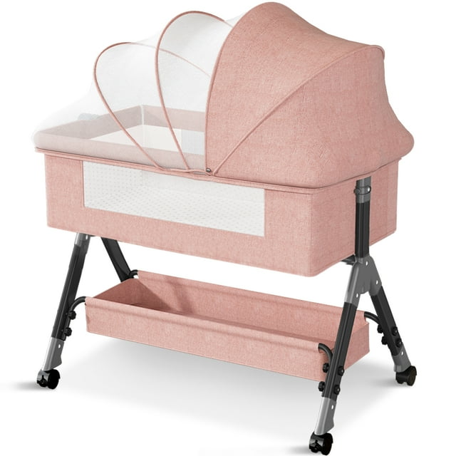 Baby Adjustable Baby Bedside Sleeper with 360°Wheel
